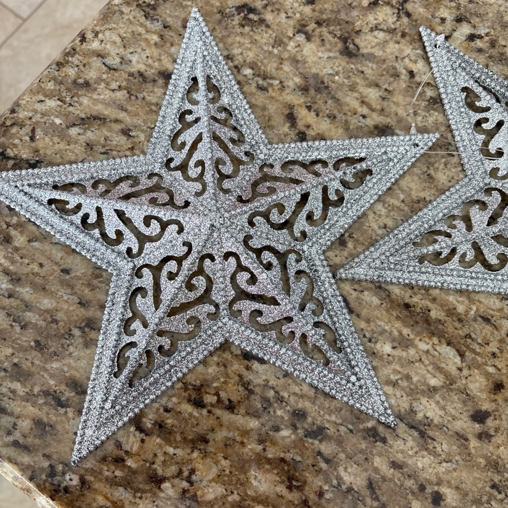 Elegant Silver Star Holiday Decor